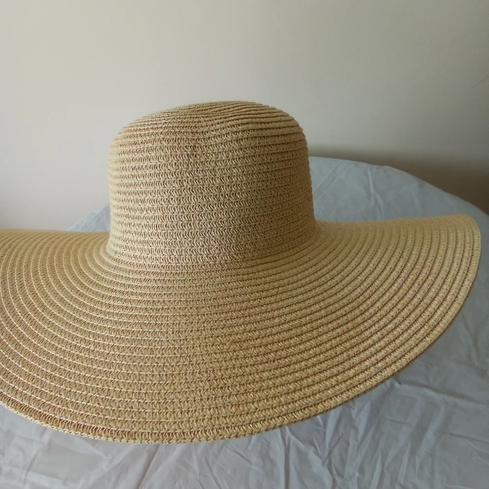 UNBRANDED Elegant Tan Wide-Brim Hat 7